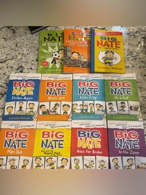 Big Nate Book Lot by Lincoln Peirce - Multi Color Covers